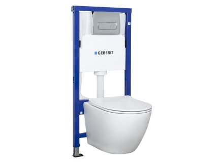Kerra Geberit Duofix Basic Delos White/Delta WC závěsný komplet, GBDDCH
