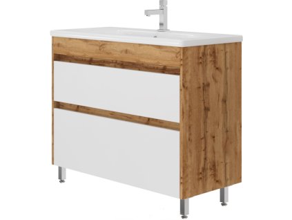 Lavedo Luton I. 100 Wotan Oak koupelnová skříňka s umyvadlem, LT-100WOTAN