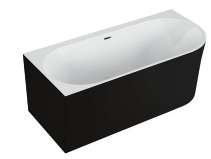 Polimat Sola 160x75 volně stojící akrylátová vana, černý mat Délka vany: 160cm, Orientace: Levá, 00037