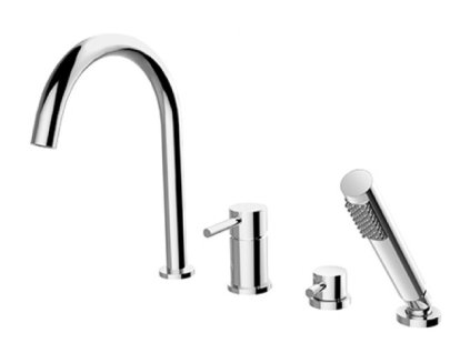 Besco Illusion 4-otvorový vanový komplet, chrom, BW-I4-CH