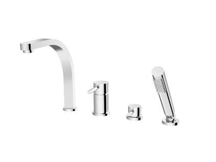 Besco Decco 4-otvorový vanový komplet, chrom, BW-D4-CH