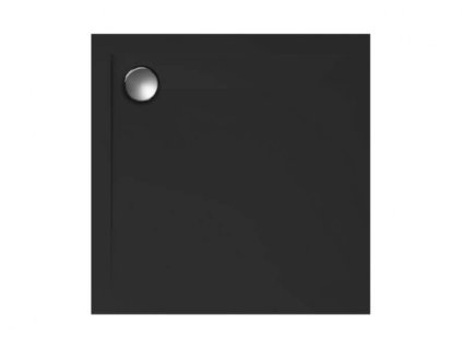 Polimat Geos čtvercová sprchová vanička, černá struktura kamene Rozměr vaničky: 80x80cm, 00379