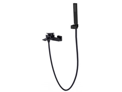 Besco Aspira vanová baterie se sprchou, black, BW-AS-CZ