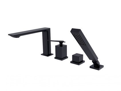 Besco Aspira 4-otvorový vanový komplet, black, BW-A4-CZ