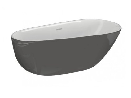 Polimat Shila volně stojící akrylátová vana 170x85, grafit, 00432