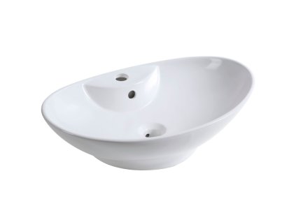 Kerra Kratos 139 keramické umyvadlo na desku White, polomat, KR139WHP