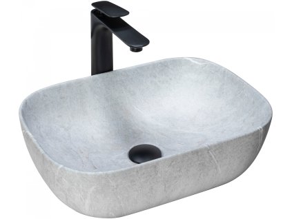 Rea Livia grey umyvadlo na desku, REA-U3801