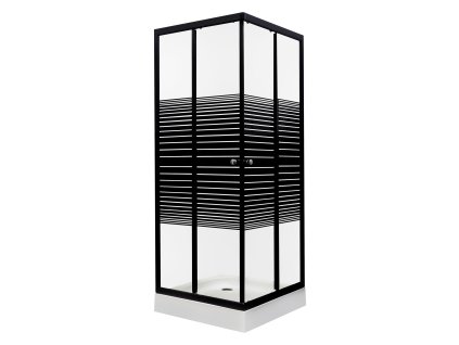 Kerra Pico Black čtvercový sprchový kout s vaničkou Rozměr koutu: 90x90cm, 6834_90X