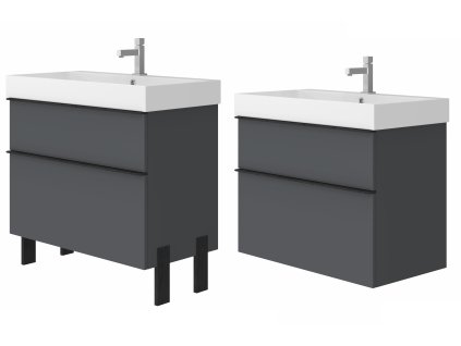 Lavedo Manhy Grey 85 koupelnová skříňka s umyvadlem, MH-85G