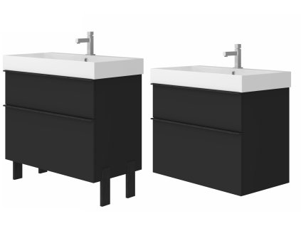 Lavedo Manhy Black 85 koupelnová skříňka s umyvadlem, MH-85B