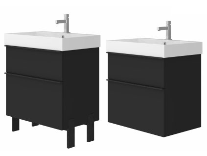 Lavedo Manhy Black 70 koupelnová skříňka s umyvadlem, MH-70B