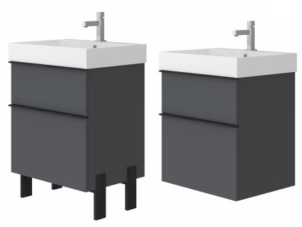 Lavedo Manhy Grey 60 koupelnová skříňka s umyvadlem, MH-60G