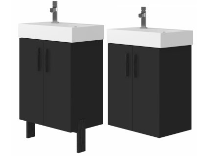 Lavedo Manhy Black 55 koupelnová skříňka s umyvadlem, MH-55B