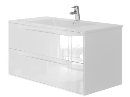 Lavedo Sequetto 100 koupelnová skříňka s umyvadlem, SEQUETTO_SQT-100_WHITE