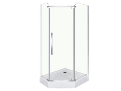 Kerra Glasgow 100x80 pětiúhelníkový sprchový kout komplet s vaničkou Orientace: Levá, 6264_LEV