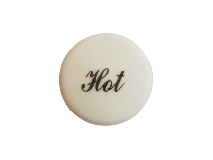 Aplomo Značení teplé vody, černý nápis, 101030080