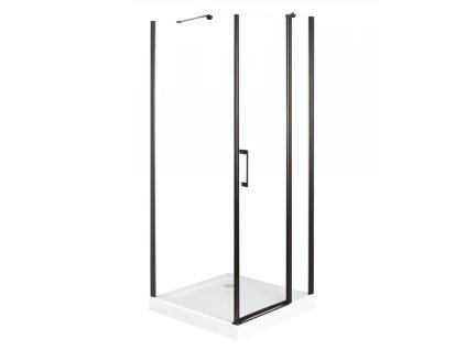 Savana Veduta Black Zoya čtvercový sprchový kout s vaničkou Rozměr koutu: 80x80cm, Y9062HE