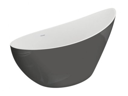 Polimat Zoe volně stojící vana 180x80, grafit lesk, 00409