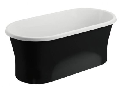 Polimat Amona volně stojící akrylátová vana 150x75, černý mat, 00335