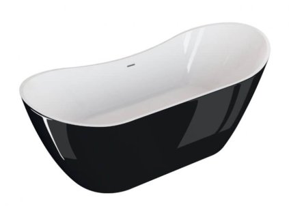 Polimat Abi volně stojící akrylátová vana 180x80, černý lesk, 5265