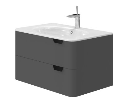 Lavedo Velluto Grey 80 koupelnová skříňka s umyvadlem, VLT-80_GR
