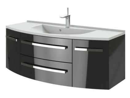 Lavedo Vanessa Black 120 koupelnová skříňka s umyvadlem, VN-120_BL