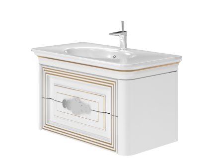 Lavedo Treviso White 100 koupelnová skříňka s umyvadlem, T-100_WHITE