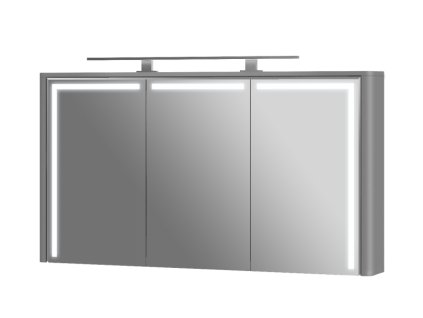 Lavedo Levanto Grey 128 zrcadlová skříňka do koupelny s LED osvětlením a podsvícením, LEVANTO_LVM-128_GR
