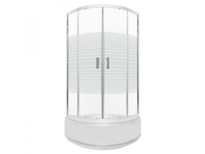 Kerra Madera GL čtvrtkruhový sprchový kout s vaničkou Rozměr koutu: 80x80cm, 1209_80X
