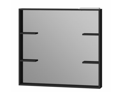 Lavedo Broadway Black 90 koupelnové zrcadlo s poličkami a LED osvětlením, BRM-90Z