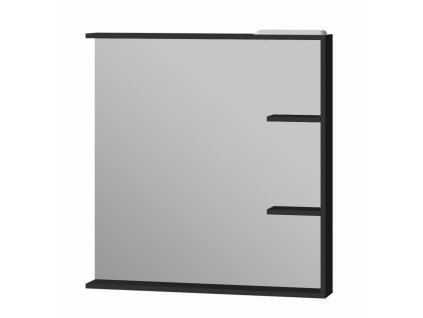 Lavedo Broadway Black 80 koupelnové zrcadlo s poličkami a LED osvětlením, BRM-80Z