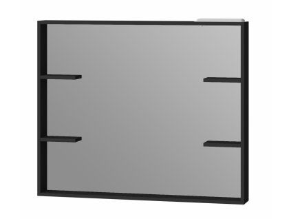 Lavedo Broadway Black 100 koupelnové zrcadlo s poličkami a LED osvětlením, BRM-100Z