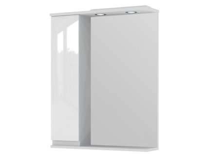 Lavedo Auriga 65 závěsná koupelnová skříňka se zrcadlem a LED osvětlením Orientace: Pravá, AGA-65G_PRAVA