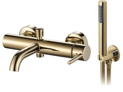 Rea Lungo vanová baterie se sprchou, gold, REA-B6635