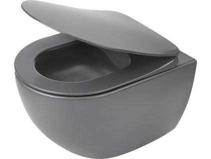 Deante Peonia rimless WC závěsné se sedátkem, antracit, CDEDDZPW