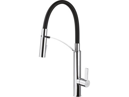 Deante Gerbera dřezová baterie s variabilním ramínkem a sprškou, černá chrom, BGB_B720