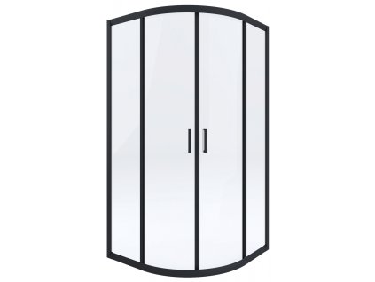 Deante Funkia čtvrtkruhový sprchový kout, black Rozměr koutu: 80x80cm, KYP_N52K