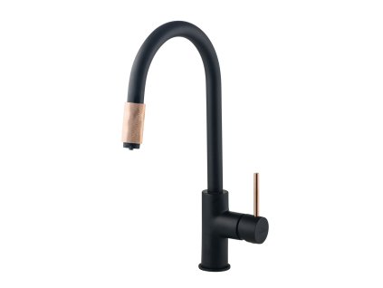 Deante Aster dřezová baterie s přípojkou pro vodní filtr, černá, BCA_B64M