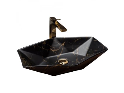 Rea Vegas Marble 57 keramické umyvadlo na desku, REA-U0994