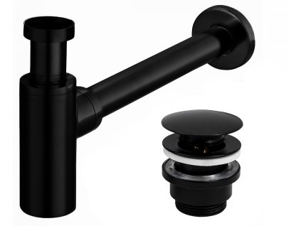 Aplomo umyvadlový sifon univerzální, černý mat, REA-A5215