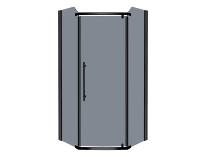 Kerra Prato black 90x90x195 sprchový kout, NPR90