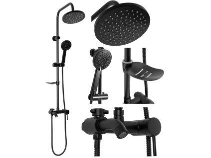 Rea Luis sprchový set s baterií, black, REA-P7005