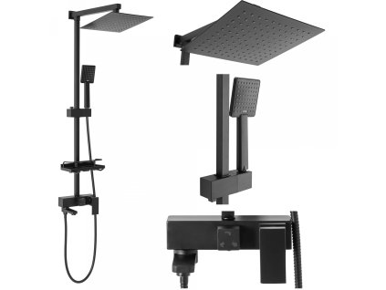 Rea Jack sprchový set s baterií, black, REA-P7009