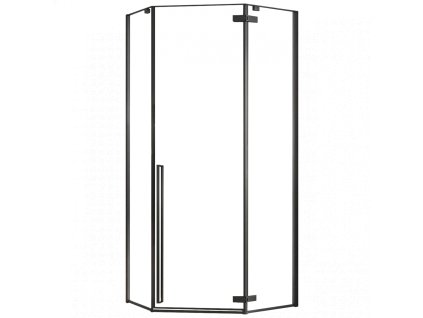 Rea Diamond pětiúhelníkový sprchový kout, black Rozměr koutu: 90x90cm, REA-K5622