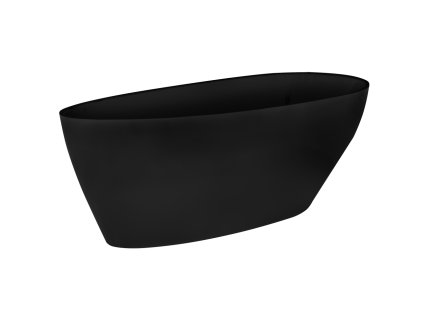 Besco Goya Black volně stojící vana 160x70, litý mramor, WMD-160-GB