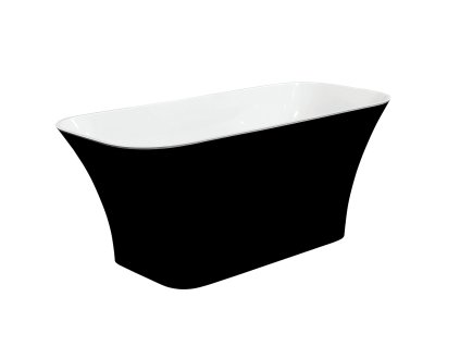 Besco Assos Black&White volně stojící vana 160x70, DuraBe, WMD-160-ABW