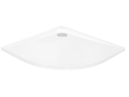 Besco Asco Ultraslim čtvrtkruhová sprchová vanička, litý mramor Rozměr vaničky: 90x90cm, BMAS-90