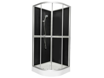 Kerra Classic black sprchový box s baterií Rozměr koutu: 80x80cm, 1683_80X