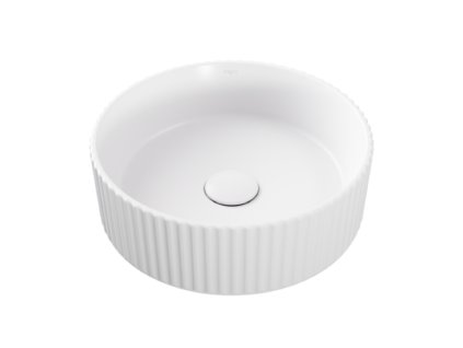 Besco Clea Cera-Line 36 umyvadlo na desku, bílá riffle, UNCR-36-CLB