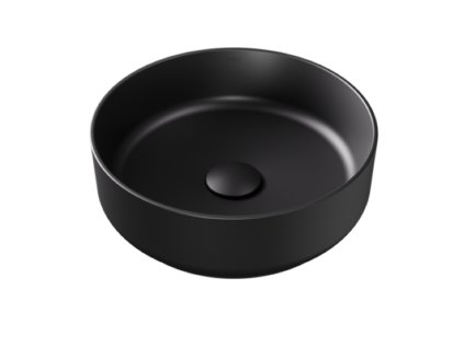 Besco Clea Cera-Line 34,5 umyvadlo na desku, černý mat, UNCM-35-CLC